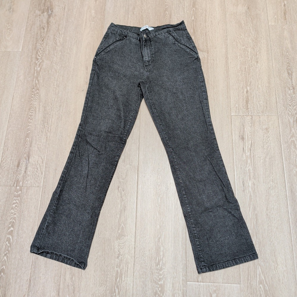 Vintage Y2K Tommy Hilfiger Jeans Womens 8 27x30 Black Straight‎ Leg Back Seam